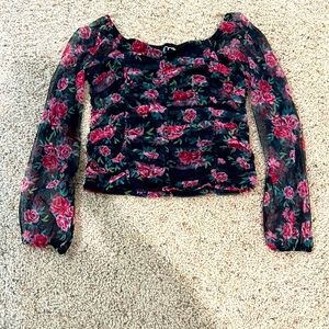 Art Class girl’s ruched floral top